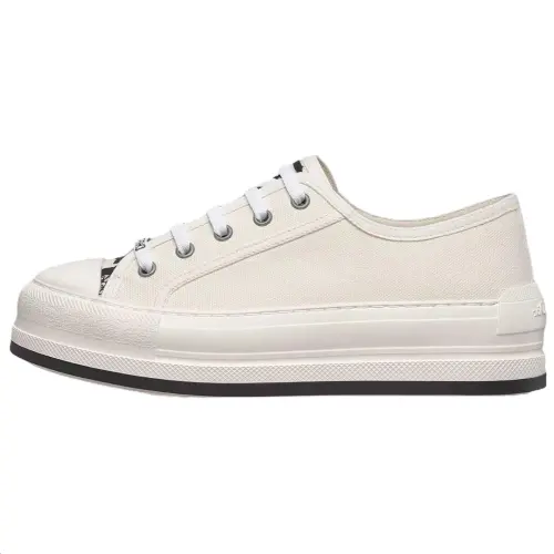 DIOR Walk'n'Dior Platform Shoes Stylish Skateboarding Shoes Women's White