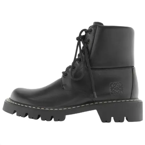 LOEWE Sierra Calfskin Ankle Boots 4cm Men's Black