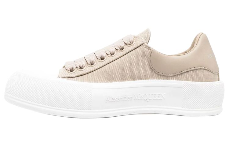Женские кеды Alexander McQueen (бежевые)