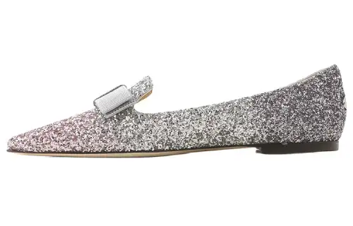 Jimmy Choo Pre-Owned Gala Glitter-embellished Ballerina Shoes