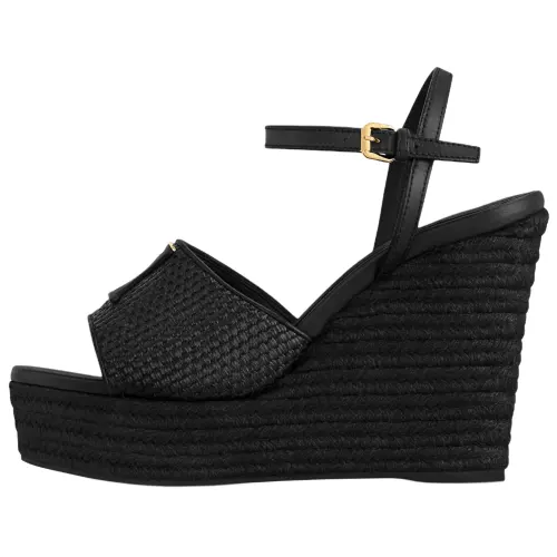 LOUIS VUITTON Mare One Strap Sandals 8.5cm Women's Black