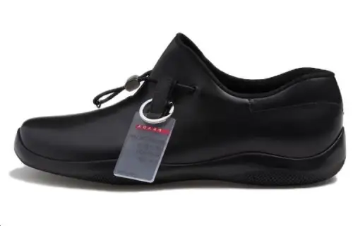 PRADA Toblach Leather Low top Casual Shoes Men's Black