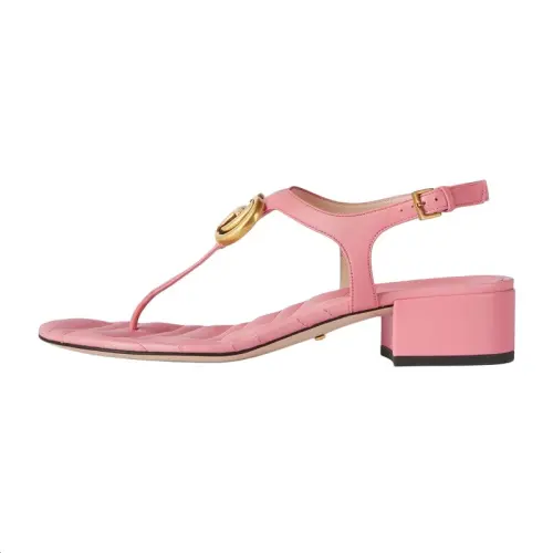 GUCCI Buckle One Strap Sandals Women's Pink
