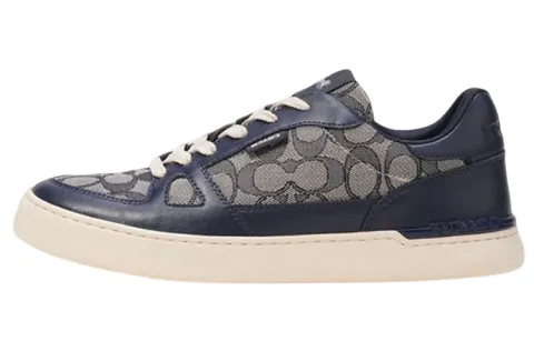 COACH Clip Stylish Skateboarding Shoes Men's Blue Gray
