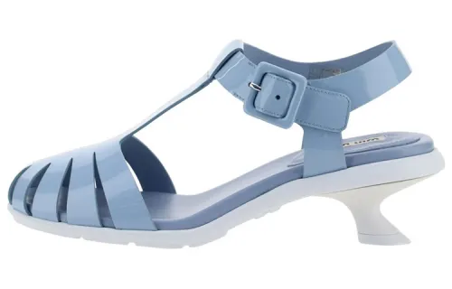 MIU MIU Patent Leather Roman Sandals Women's Light Blue