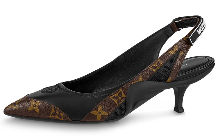 Женские туфли Louis Vuitton 1AADGH (коричнево-черные)