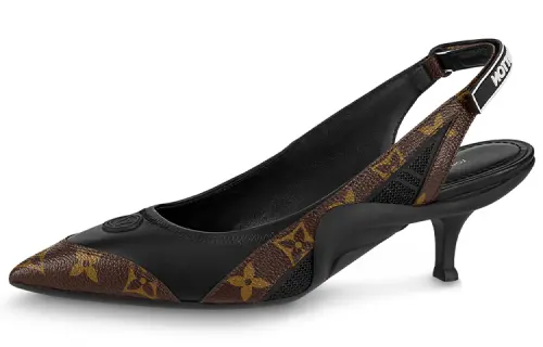 LOUIS VUITTON Archlight Leather Slim Heel Mary Jane Shoes Women's Brown Black
