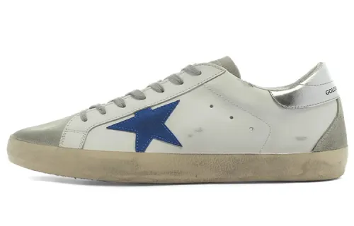 Golden Goose Super Star White Elecctric Blue Silver