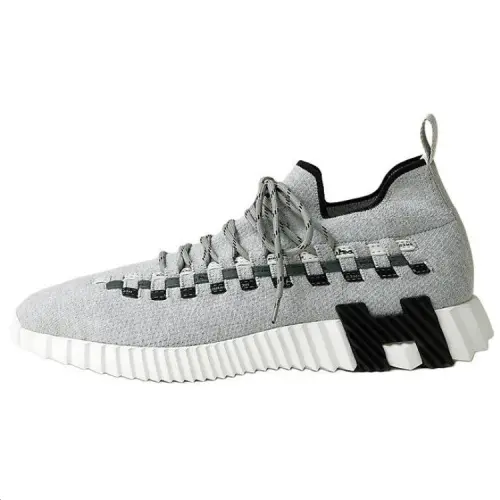 HERMES Fle Low top Casual Shoes Men's Gray