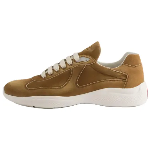 PRADA America's Cup Low top Casual Shoes 3.5cm Men's Cinnamon