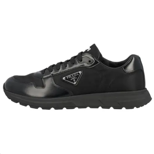 PRADA Prax 01 Leather Low top Casual Shoes Men's Black