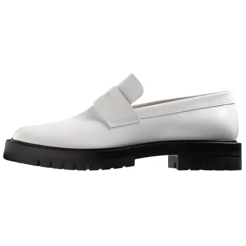 Maison Margiela Tabi Cow Leather Loafers Women's White