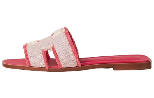 HERMES Oran Sandal Frambroise Canvas