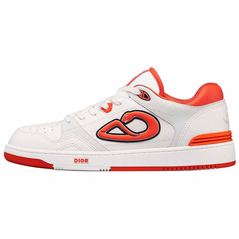 DIOR x KAWS Collaboration Dribble Cow Leather Low top Skateboard Shoes Men's White Limited Edition Numbered Edition