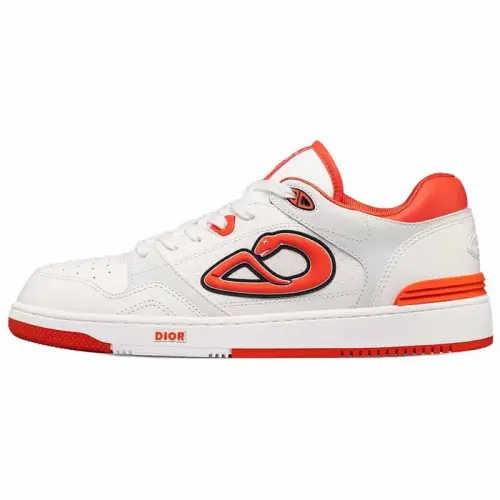 DIOR x KAWS Collaboration Dribble Cow Leather Low top Skateboard Shoes Men's White Limited Edition Numbered Edition