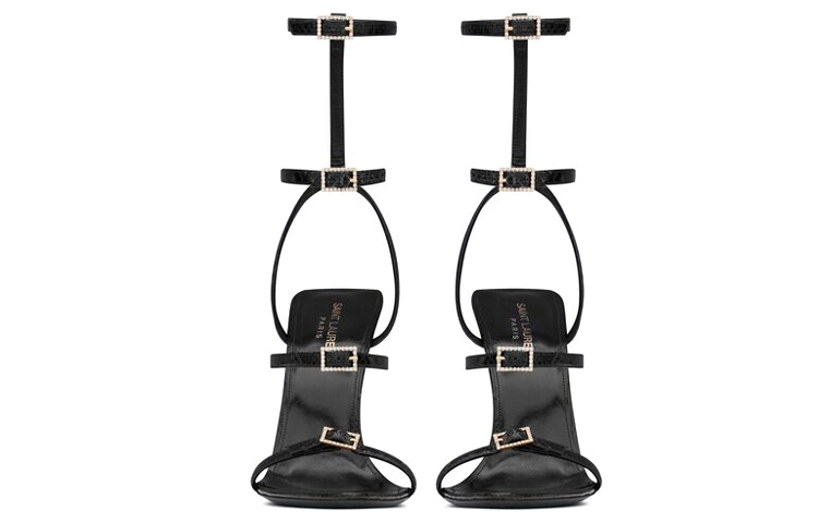 SAINT LAURENT NUIT One Strap Sandals 11.5cm Women's Black