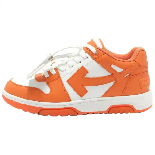 OFF-WHITE Out Of Office OOO Low Tops White Orange