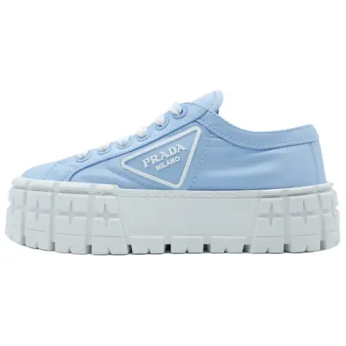 PRADA Double Wheel Re nylon Gabardine Sneakers 'Blue' Women's