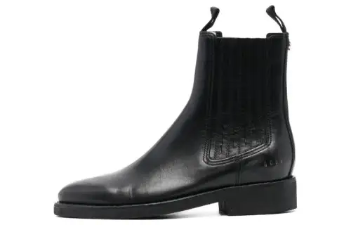 Golden Goose Leather Short Chelsea Boots Women's Black