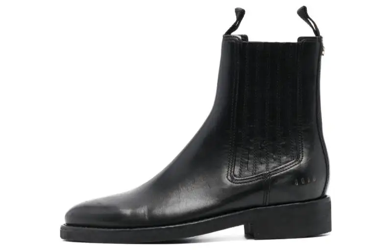 Golden Goose Leather Short Chelsea Boots Women's Black