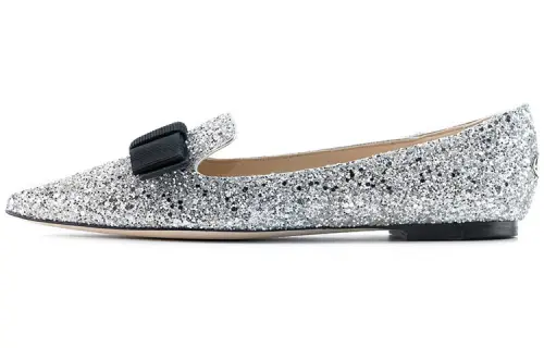 Jimmy Choo Gala Flat Shoes Women's Silver
