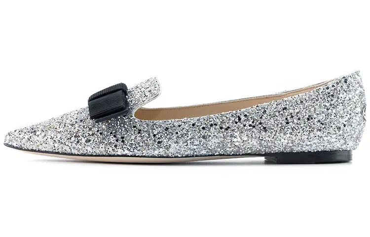Jimmy Choo Gala Flat Shoes Women's Silver