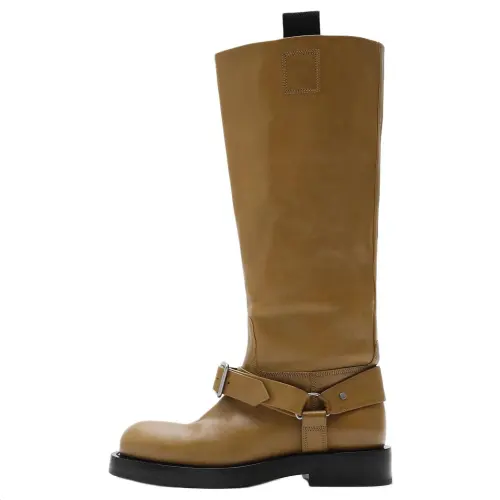 Burberry Saddle Knee high Boots Women's Brown