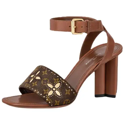 LOUIS VUITTON Silhouette Stylish Sandal Women's Umber