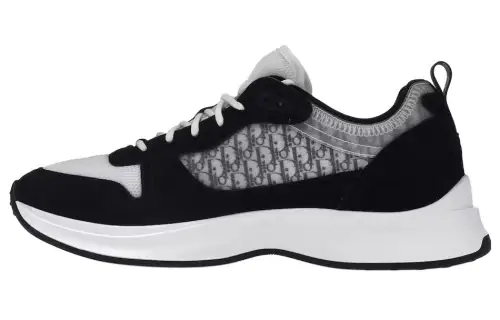 DIOR B25 Oblique Runner Sneaker Black Suede