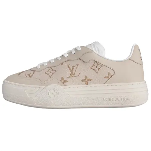 LOUIS VUITTON Groovy Leather Low top Skateboard Shoes Women's Light Umber