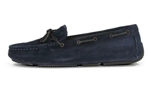 Bottega Veneta Leather Casual Shoes Women's Dark Blue