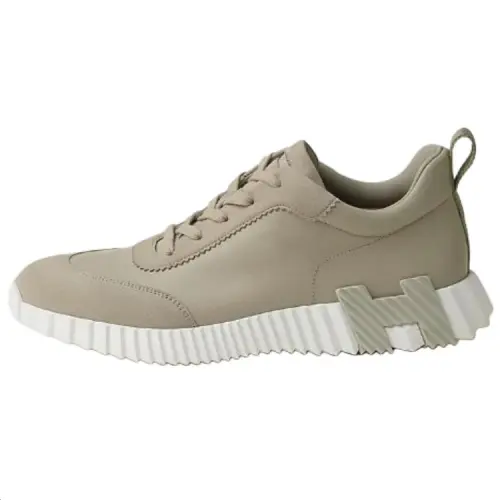 HERMES Bouncing Low top Casual Shoes Men's Beige