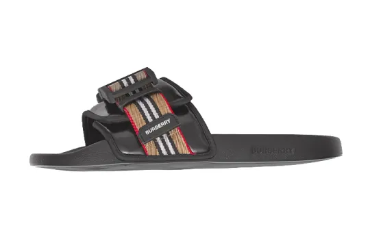 Burberry Fastener Slides Icon Stripe Men's
