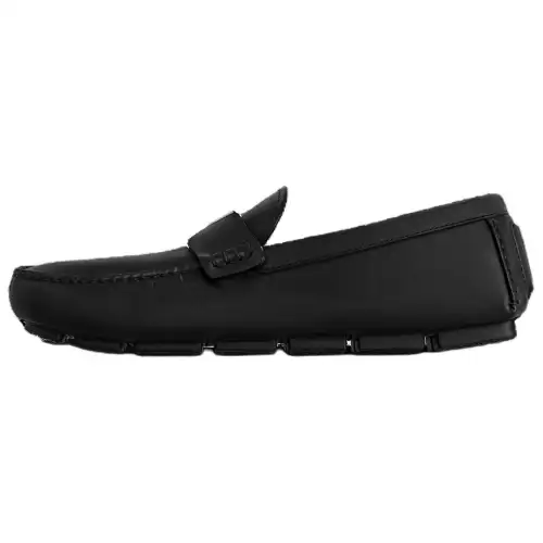 LOUIS VUITTON Monza Calfskin Casual Shoes Men's Black