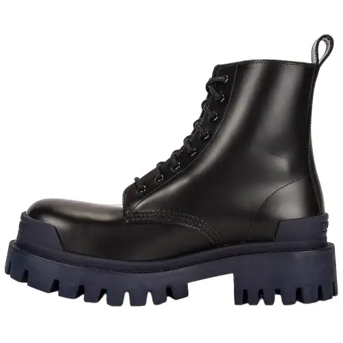 Balenciaga Strike Combat Boots Black/Blue Women's