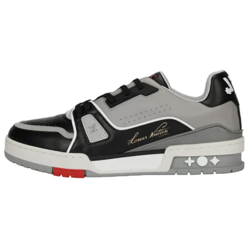 LOUIS VUITTON Trainer Stylish Skateboarding Shoes Unisex Black Gray
