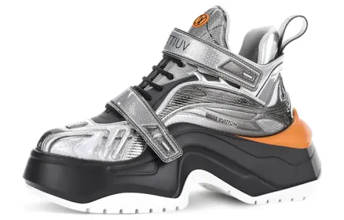 LOUIS VUITTON Archlight 2.0 Mid top Chunky Sneakers Women's Silver Gray