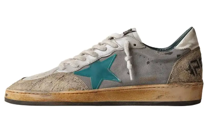Golden Goose Ball Star Cow Leather Low top Skateboard Shoes Men's Gray