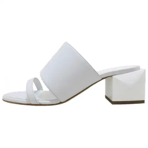 HERMES Cornelia Slide Slippers Women's White