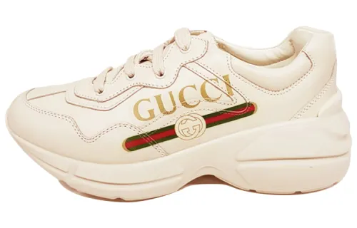 GUCCI Rhyton Chunky Sneakers Unisex White Green