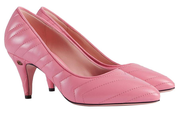 GUCCI Cone Heel High Heels Women's Pink