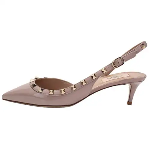 Valentino Rockstud Slim Heel High Heels 5CM Women's Pink