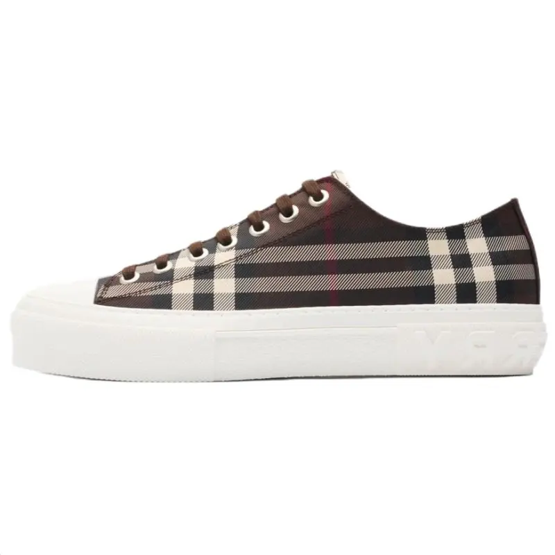 Burberry Low top Canvas Shoes Men's Brown