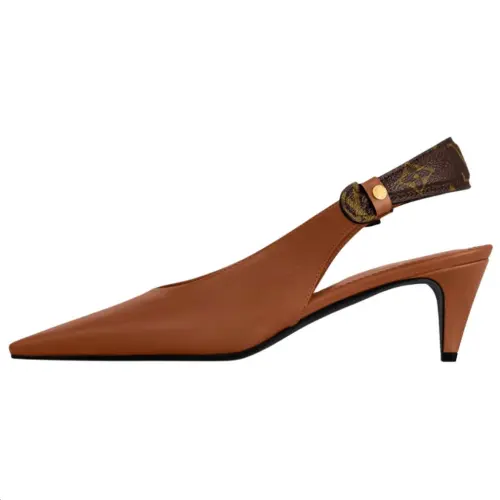 LOUIS VUITTON Legacy Cone Heel High Heels 5.5cm Women's Brown