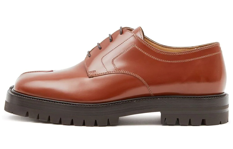 Maison Margiela Tabi Cow Leather Men's Casual Shoes Men's Umber