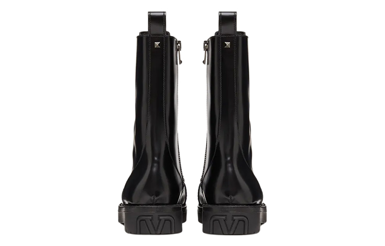 Valentino Round Toe Lace Up Boots