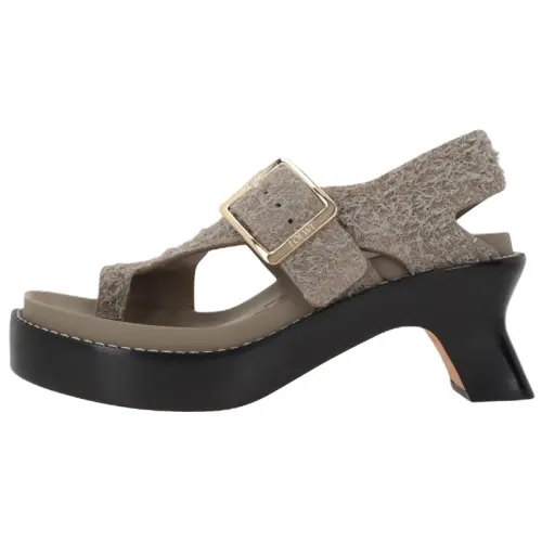 LOEWE Ease 90mm Suede Sandals