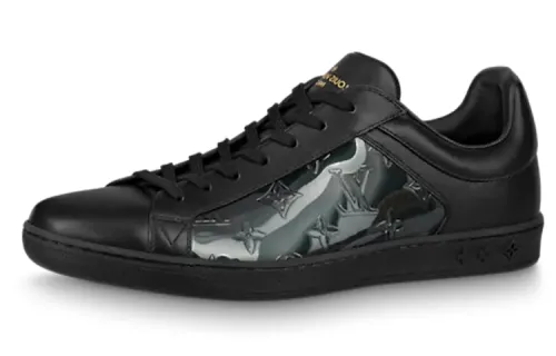 LOUIS VUITTON Luxembourg Casual Low top Stylish Skateboarding Shoes Men's Black