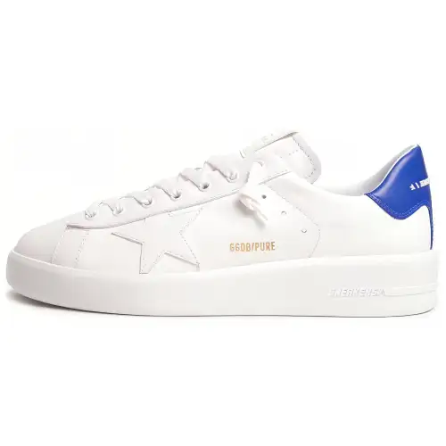 Golden Goose Purestar Skateboard Shoes Men's White Blue