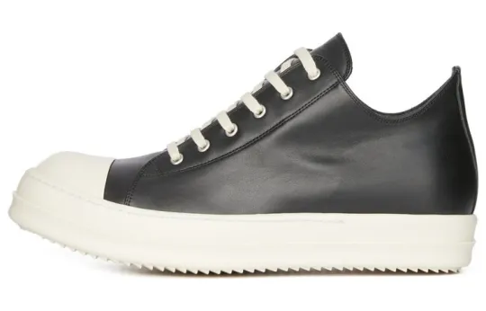 RICK OWENS Rubber-toecap Leather Sneakers